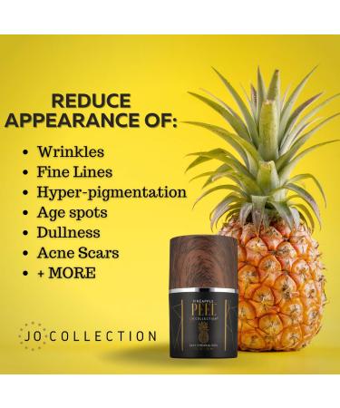 Retinol & Hyaluronic Acid Pineapple Peel | Anti-Aging Daily Glycolic Acid Exfoliator - Home Chemical Peel with AHA & BHA for Youthful Skin - Buy Online on GoSupps.com