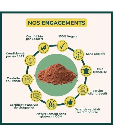 BIOPTIMAL - Cacao Bio en Poudre - Chocolat Chaud P tisserie Dessert - Go t Intense - Sans sucre - Faible en Mati res Grasses - Non Alcalinis - 100% F ve Cacao - Conditionn en France - Ecocert - 300g 300 g (Lot de 1) - Buy Online on GoSupps.com
