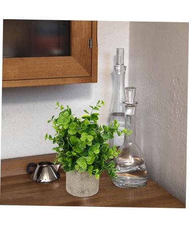 TOPBATHY Home Decor 5 Pcs Simulated Potted Plant Small Pulp Potted Plants Eucalyptus Small Greenery Decor As Shownx5pcs 22x8cmx5pcs - Buy Online on GoSupps.com