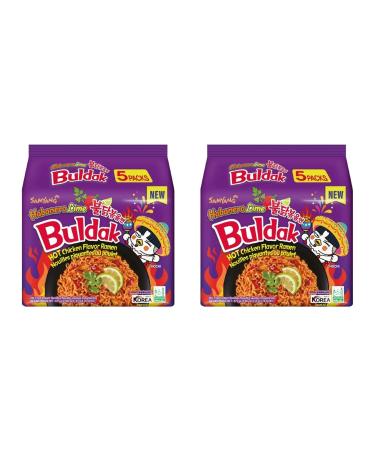 Samyang Buldak Hot Chicken Ramen Habanero Lime Flavour 675g Halal (Pack of 10) by CNMART