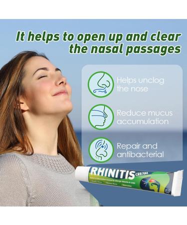 Rhinitis Cream for Sinusitis & Nasal Relief - 20g Clogged Nose Ointment | Fast-Acting Sinus Infection Relief - Buy Online on GoSupps.com
