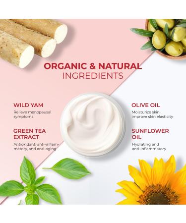 Organic Wild Yam Cream for Hormone Balance | Menopause Relief for Women | Hot Flashes & Night Sweats | 4OZ - Recommended by Barbara O'Neill - Buy Online on GoSupps.com