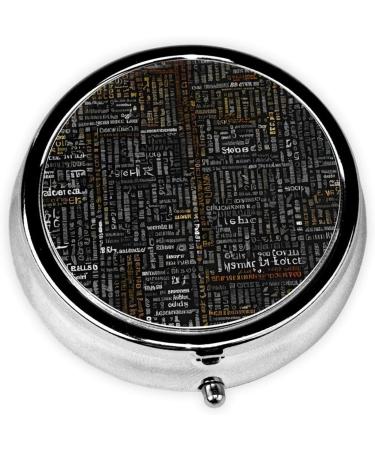 Portable Programmer Code Printed Mini Round Pill Box - 3 Compartment Organizer for Travel Home & Office - Buy Online on GoSupps.com