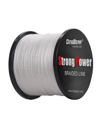 Dingbear 437Yd-5000Yd Super Strong Pull Generic Braided Fishing Line Fishing Lines Fish Lines Fishing Line White 437Yd/ 400m 65LB/0.37mm