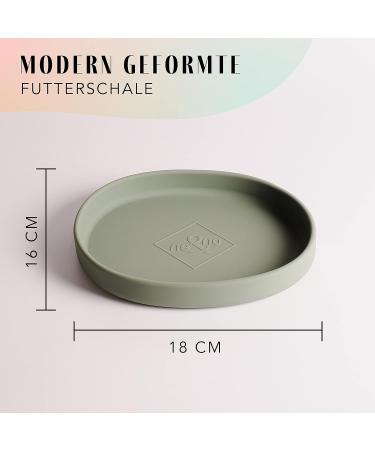 Ne & No Food Bowl for Small Dogs & Puppies - Silicone Camping Bowl for Dry & Wet Food - Water Bowl in Sage Green - Buy Online on GoSupps.com