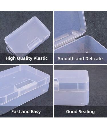 4 Pack Clear Plastic Box Container Storage Organizer with Hinged Lid - 5.5x3.5x1.5 - Buy Online on GoSupps.com
