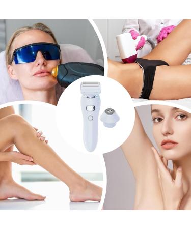Hair removal for women bikini trimmer Safe Shaver and Trimmer for Women 2in1 Electric Leg Hair Trimmer for Women for Eyebrows Arms Lips and Face Blue - Buy Online on GoSupps.com