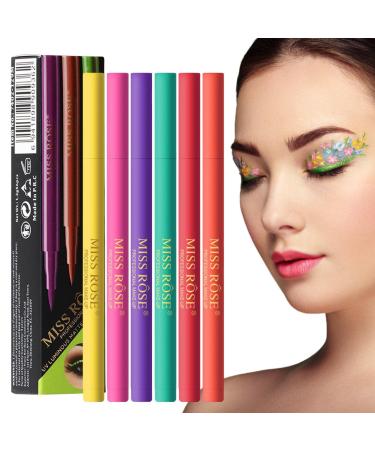 Eyeliner Pencil Liquid | Eye Makeup Liquid Eyeliner Set - Multi-Use Quick Dry Eye Liner Pencil Soft Natural Transfer-Proof Colored Eyeliner Easily to Create Any Look Sritob