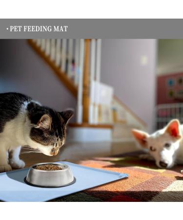 Reopet Silicone Feed Mats for Pets - Waterproof Dog & Cat Mats with Elevated Edges - 60 x 40 cm (1-Pack) - Durable & Easy to Clean - Buy Online on GoSupps.com