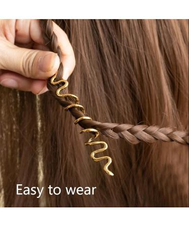 28 Pieces Dreadlocks Jewelry Set Adjustable Metal Cuffs & Spiral Clips Gold Dreadlock Pearls for Men & Women - Buy Online on GoSupps.com
