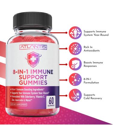 Atlantis Nutrition 60 Keto Apple Cider Vinegar Gummies + 60 8-in-1 Immune Support Gummies - Buy Online on GoSupps.com