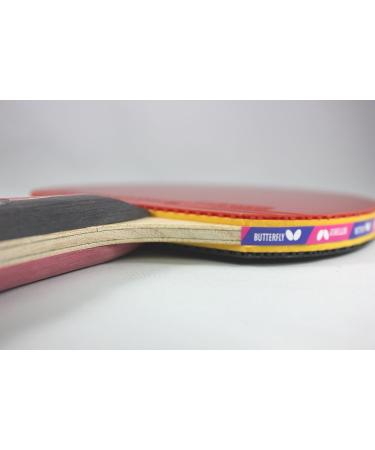Butterfly Nakama S-5 Table Tennis Racket | ITTF Approved Carbon Paddle with Thick Sponge & Rubber Layer | Includes 2 Ping Pong Balls - Buy Online on GoSupps.com