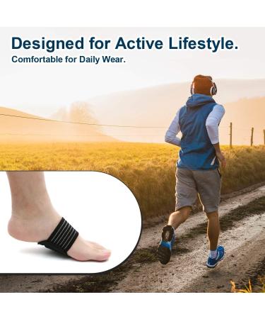 Compression Arch Support Sleeves for Plantar Fasciitis - 2 Pairs for Men and Women (Thicken) - Buy Online on GoSupps.com