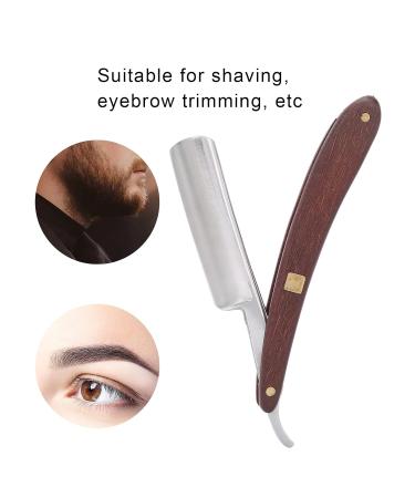 Premium Quality Professional Barber Razor - Single Blade Straight Edge with PU Leather Storage Bag for Mustache & Beard Grooming - Buy Online on GoSupps.com