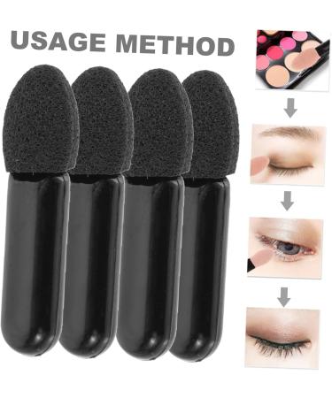 Baluue 200 Pcs Mini Eyeshadow Swab Concealer Brush Foam Eyeshadow Lip Balm Milky Cotton Black - Buy Online on GoSupps.com