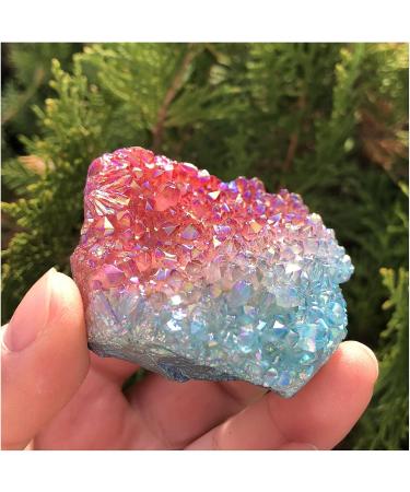 Natural Aura Red and Blue Stone Flower Electroplated Crystal Cluster forDecoration ZJGIDTEM 80-90g - Buy Online on GoSupps.com