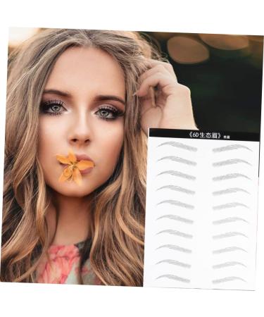 FOMIYES 6 Sheets Pairs Black Makeup Stick-on Brows Eyebrow Makeup Tools Eyebrow Stickers 3d Artificial Patch - Buy Online on GoSupps.com