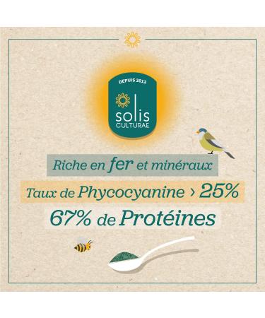 Organic spirulina AB French / 1 sachet 100 g powder / 30 days of cure/Strengthens immunity/Rich in iron/Powerful antioxidant/Boosts the body. Company SOLIS CULTURAE - Buy Online on GoSupps.com
