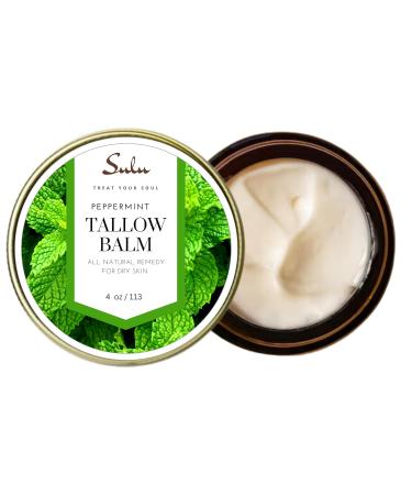 SULU ORGANICS Natural Whipped Tallow Balm - Grassfed Beef Tallow Moisturizer for Face & Body (Vanilla 4 oz) - International Shipping Available - Buy Online on GoSupps.com