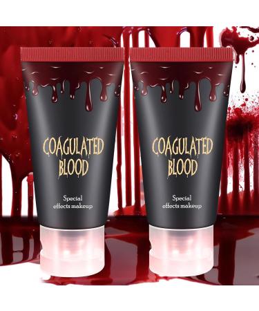 Fake Blood Gel: 60g Halloween Liquid Makeup Vampire Simulation Plasma Realistic Effect Soft Textured Cosmetic | Scary Special Effect for Prank Events - Buy Online on GoSupps.com