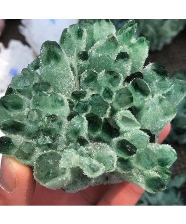 Natural Crystal Rough 300-400G Hot Weather Crystal Cluster Made from Chrysanthemum Green Mineral Processing - Buy Online on GoSupps.com