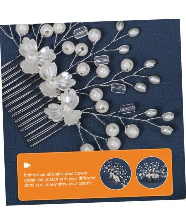 FRCOLOR Heart Rhinestone Hair Clip Wedding Hair Clips Bridal Rhinestone Hair Clips Bride Headpieces for Wedding Flower Girl Hair Accessories Pearl Clips for Hair White Zinc Alloy - Buy Online on GoSupps.com