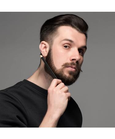 Barber Pencil Set with Built-in Sharpener - Hairline Razor Trace & Beard Guide Outliner Pencils for Men (8 Pieces, Black, White, Dark Brown, Light Brown) - Buy Online on GoSupps.com