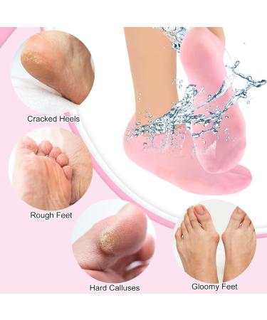 Sibba 2 Pairs Silicone Moisturizing Gloves and Socks Spa Gel Hydrating Gloves for Overnight Bedtime Heal Eczema Sleeping Lotion Hand Treatment Gloves Socks Repair Rough Cracked Dry Chapped Skin - Buy Online on GoSupps.com