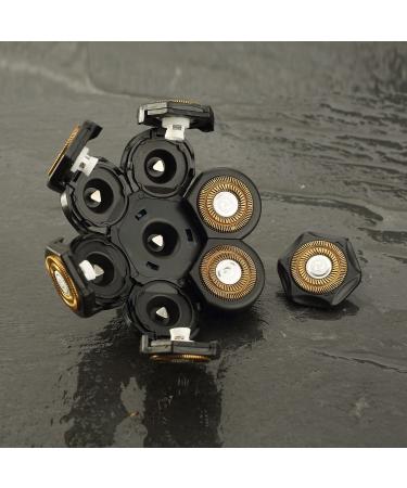 FOXSONIC 7 Blades Head Shaver Replacement Heads for Freedom Grooming Bald Shaver - Gold and Black - Buy Online on GoSupps.com