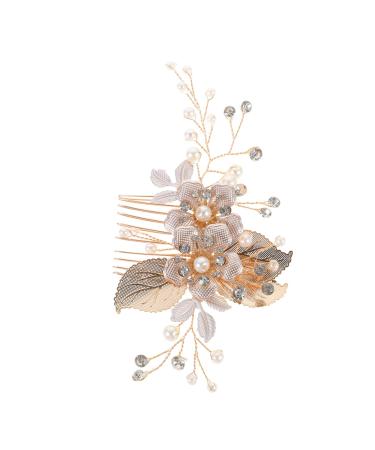 Beaupretty Hair Comb Birthday Headpiece Flower Clips Rhinestone Tiara Headband Wedding Hair Accessories Princess Headband Floral Hair Headpiece Hair Barrettes Headgear Miss Rhinestones Alloy