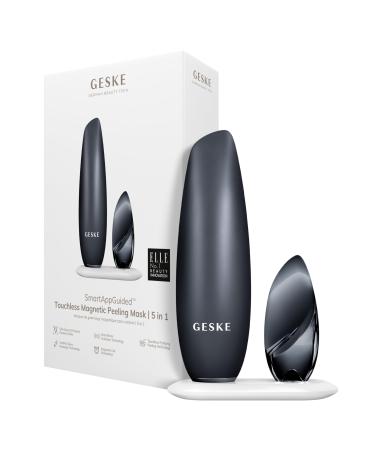 GESKE SmartAppGuided Touchless Magnetic Peeling Mask 5 in 1 | Magnetic Face Mask | Removes Impurities | Facemask | Pore Cleansing | Skincare for All Genders | Best of Face Masks | Clean Skin Glow Black