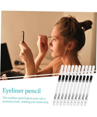 VINTORKY 20 Pcs Lying Silkworm Eyeliner Glitter Eyeliner Waterproof Eye Liner Pencil Gel Wooden Pole White - Buy Online on GoSupps.com