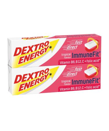 Dextro Energy Bar Tropical Dextro with Quick Grape Sugar and 10 Vitamins 2 x 47 g