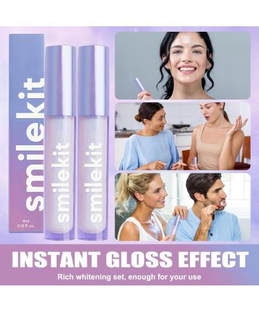 2 PCs Glostik Tooth Gloss - Instant Whitening & Glossy Smile | Tooth Whitening Pen for Tea Stains | Fast Results - Buy Online on GoSupps.com