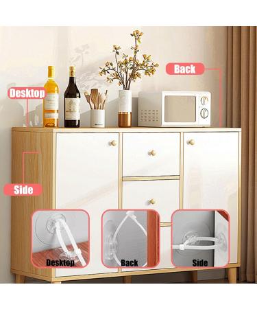 12-Piece Furniture Tilting Control Set | No-Drill Fastening Tapes for Baby Proofing & Pet Protection | Secure Furniture to Walls - Buy Online on GoSupps.com