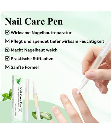 Nayrmaer Nail Care Pen 8 ml 2 pieces nail care pen moisturizes and strengthens the nails with aloe vera tea tree oil vitamin E and more - Buy Online on GoSupps.com