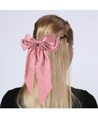 wimony 2 PCS Hair Bow for Women Girls Red Hair Bow Chiffon Hair Bow Ribbon Hair Clips Large Hair Bowknot Clips French Hair Clips Barrettes French Style Ribbon Bows for Wedding(Red and Pink) Pink and Red - Buy Online on GoSupps.com