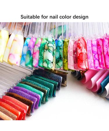 300 PCS Transparent Nail Pattern Pop Sticks - Fan-Shaped Color Display Tips with 6 Metal Rings | Ideal for Nail Studios & Beginners - Practice & Perfect Your Nail Art - Buy Online on GoSupps.com