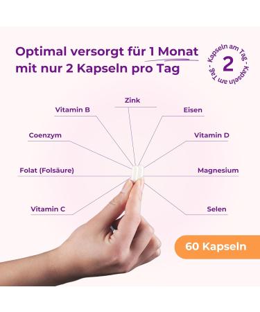 Vitelly Womantomum Fertility Vitamins - Iodine-Free High-Dose Micronutrients for Women - 60 Capsules for Healthy Conception - Buy Online on GoSupps.com
