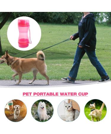 Lambo Dog Travel Water Bottle - Leakage-Proof Portable Puppy Dispenser for Hiking Traveling and Camping | Double Seal Outdoor Dog Water Cup in Rosa - Buy Online on GoSupps.com