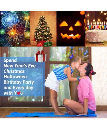 10 Pcs LED Light Up Hair Scrunchies for Girls - Neon Satin Hair Ties Accessories - Glow in the Dark Party Supplies - Buy Online on GoSupps.com