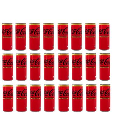 24x COCA-COLA Zero Zuccheri Zero Caffeina soft drink zero sugar zero caffeine disposable can 330ml Cola 330 ml (pack of 24)