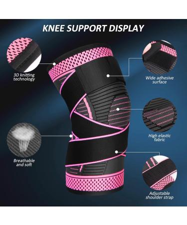 Adjustable Knee Support Brace 1 pack Compression Knee Sleeves for Men Women Use for Meniscus Tear Arthritis Tendinitis Ligament Injury Weight Lifting Anti Slip Knee Brace (Rose Red X-Large) Rose Red X-Large - Buy Online on GoSupps.com