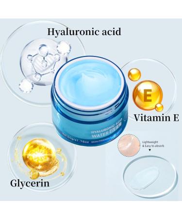 Hydrating Gel Face Cream - Moisturiser Face Women - Face Cream for Women - Sodium hyaluronate Ingredients - Moisturiser for Dry Skin - Light Texture and Easy Absorption - Buy Online on GoSupps.com