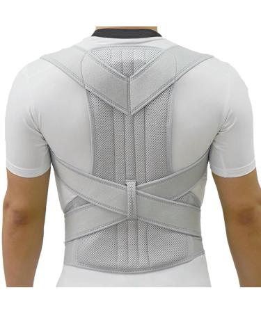 Back Support Belt Men Women Adjustable Posture Corrector Lumbar Back Support Brace Silver S - Buy Online on GoSupps.com