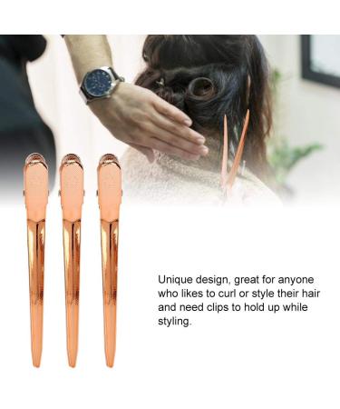 12pcs Rose Gold Hair Clips Hairpin Set - Salon Clamp Grips for Hairdressers | Durable Duckbill Hair Accessories - Buy Online on GoSupps.com