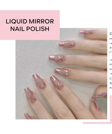 KYDA Liquid Mirror Nail Powder Chrome Mirror Finish High Glossy Metallic Liquid Powder for Nails Holographic Glitter Nail Art Powder Iridescent Aurora Nail Art Varnish#02 - Buy Online on GoSupps.com