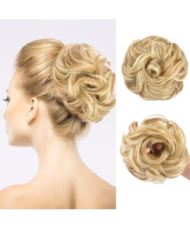 Dark Golden Yellow Messy Bun Hair Piece | Curly Wavy Extensions for Women - Buy Online on GoSupps.com