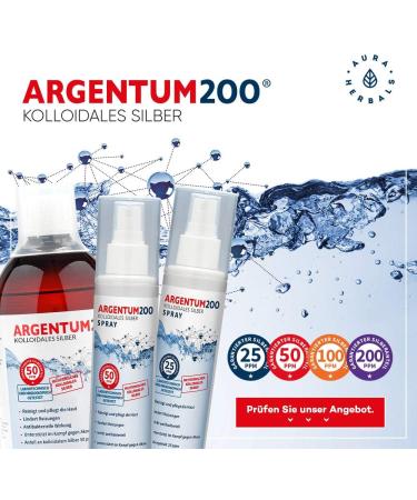 Argentum 200 Colloidal Silver 50 ppm Spray - 150 ml - Buy Online on GoSupps.com