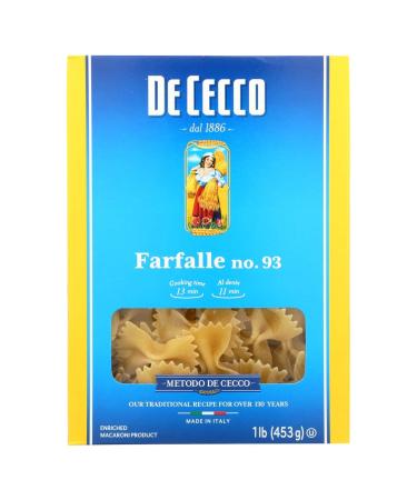 De Cecco Farfalle No. 93 1 lb (453 g)